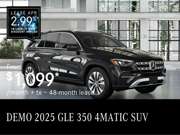 2025 GLE 350 4MATIC SUV from $1,099/month*+tx