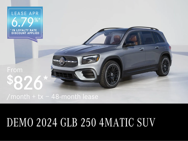 2024 GLB 250 4MATIC SUV from $826/month*+tx