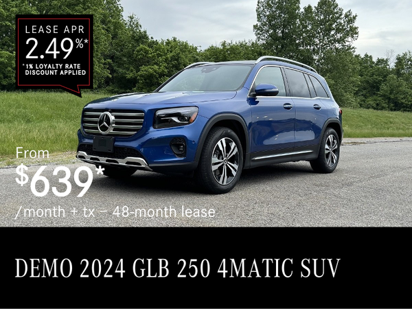 2024 GLB 250 4MATIC SUV from $639/month*+tx