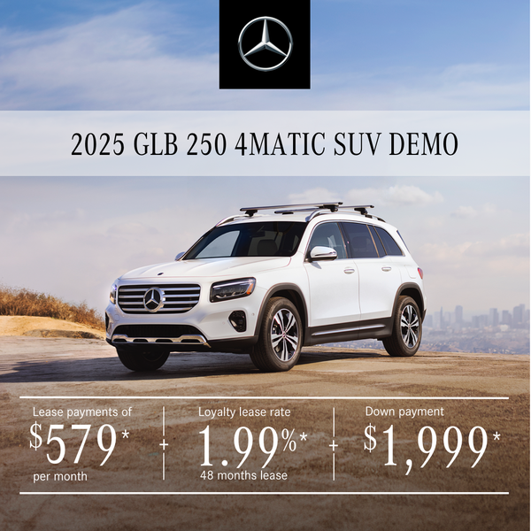 2025 GLB 250 4MATIC SUV from $579/month*+tx