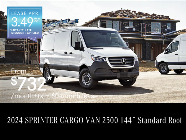 2024 SPRINTER 2500 Cargo Van, 144¨ from $732/month*+tx