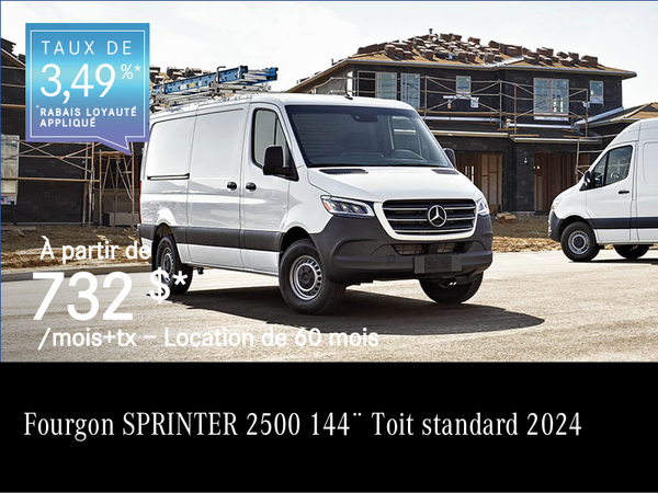 Fourgon SPRINTER 2500 2024, 144¨ à partir de 732 $/mois*+tx