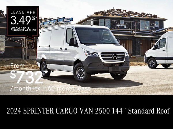 2024 SPRINTER 2500 Cargo Van, 144¨ from $732/month*+tx