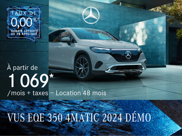 VUS EQE 350 4MATIC 2024 à partir de 1 069 $/mois*+tx