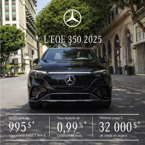 VUS EQE 350 4MATIC 2025 en location à partir de 995 $/mois + taxes*