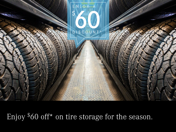 Up to $60 off* on tire storage for the season.