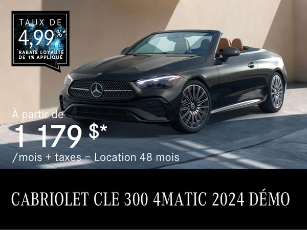 CABRIOLET CLE 300 4MATIC 2024 à partir de 1 179 $/mois*+tx