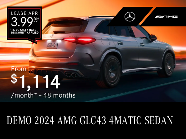 2024 AMG GLC43 4MATIC SUV from $1,114/month*+tx