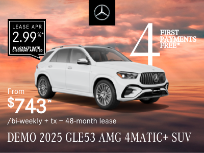 2025 AMG GLE53 4MATIC SUV from $743/bi-weekly*+tx