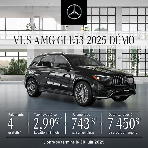 VUS AMG GLE53 4MATIC 2025 à partir de 743 $/aux 2 semaines +tx