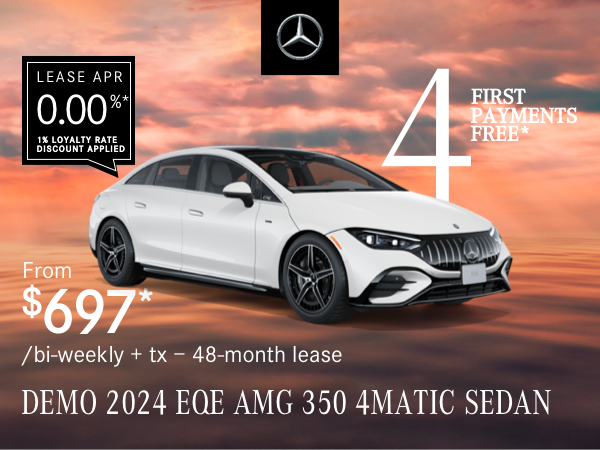 2024 EQE AMG 4MATIC SEDAN from $697/bi-weekly*+tx