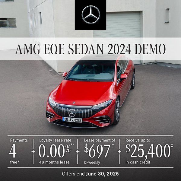 2024 EQE AMG 4MATIC SEDAN from $697/bi-weekly*+tx