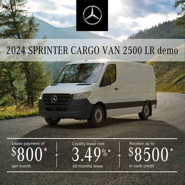 2024 SPRINTER 2500 Cargo Van, 144¨ from $800/month*+tx