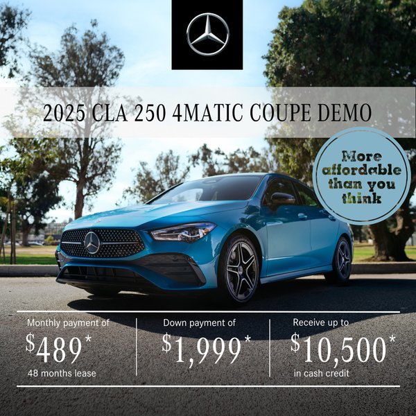 2025 CLA 250 4MATIC COUPE from $489/month*+tx