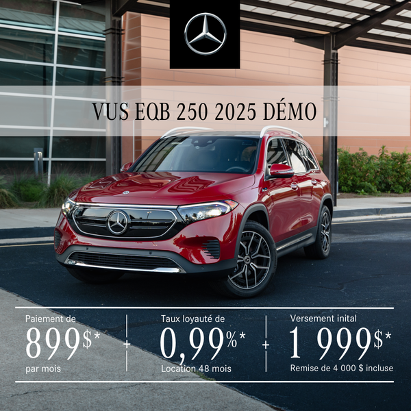 VUS EQB 250 2025 à partir de 899 $/mois *+tx