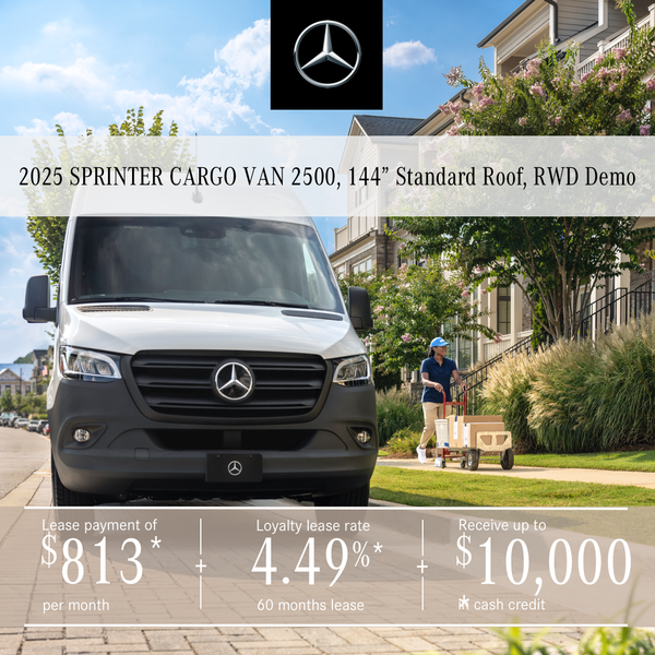 2025 SPRINTER 2500 Cargo Van, 144¨ from $813/month*+tx