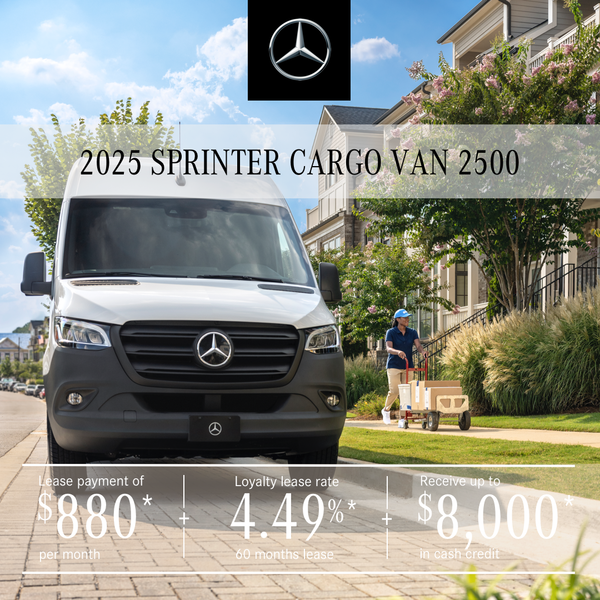 2025 SPRINTER 2500 Cargo Van, 144¨ from $880/month*+tx