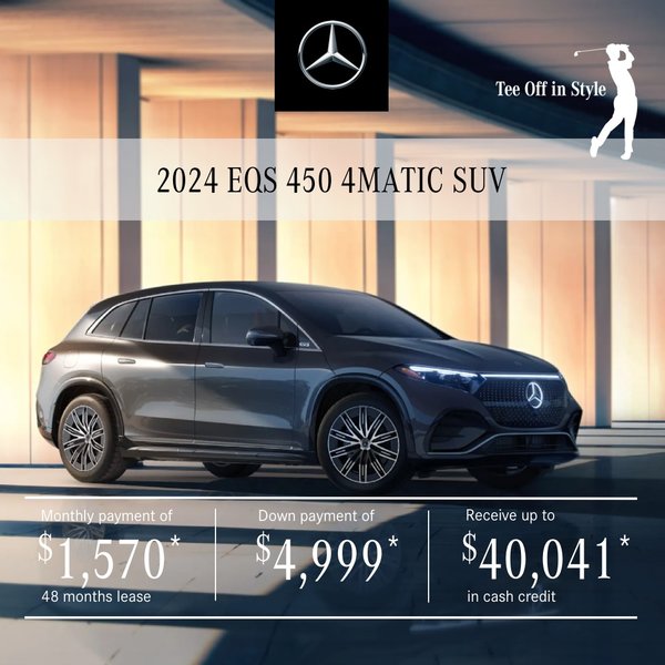 2024 EQS 450 4MATIC SUV from $1,570/month*+tx