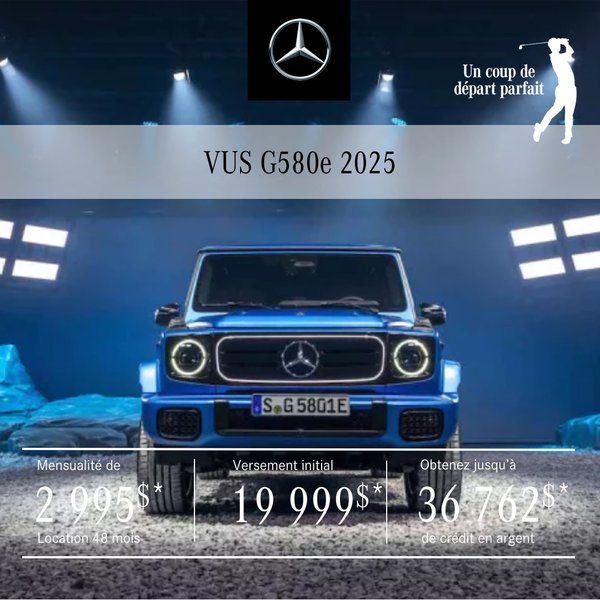 VUS G580e 2025 à partir de 2 995 $/mois*+tx