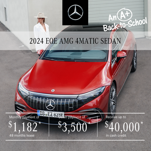 2024 AMG EQE 4MATIC SEDAN demo starting at $1,182/per month*+tx.