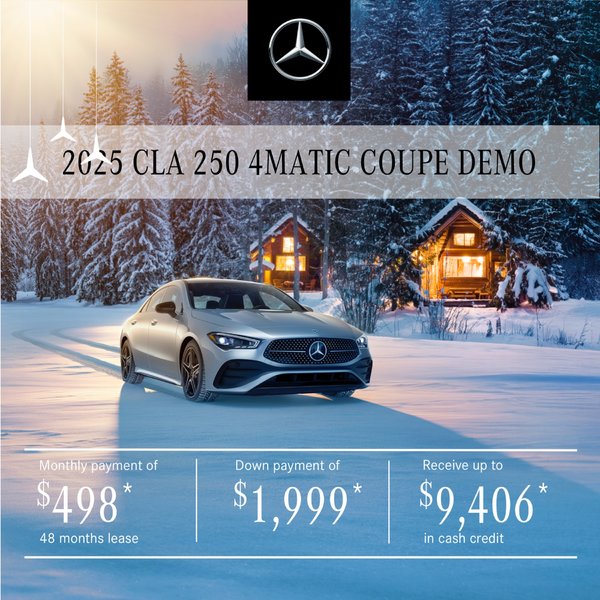 2025 CLA 250 4MATIC COUPE from $498/month*+tx