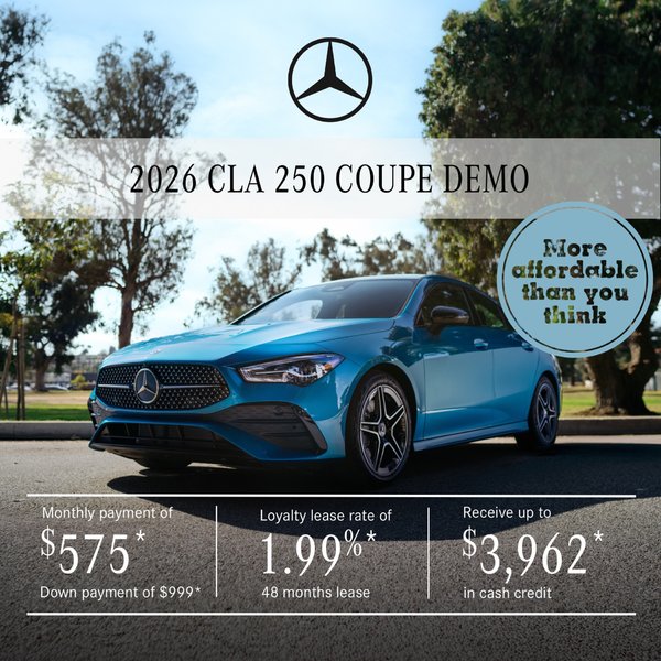 Lease the 2026 CLA 250 Coupe from $575/month + tax*