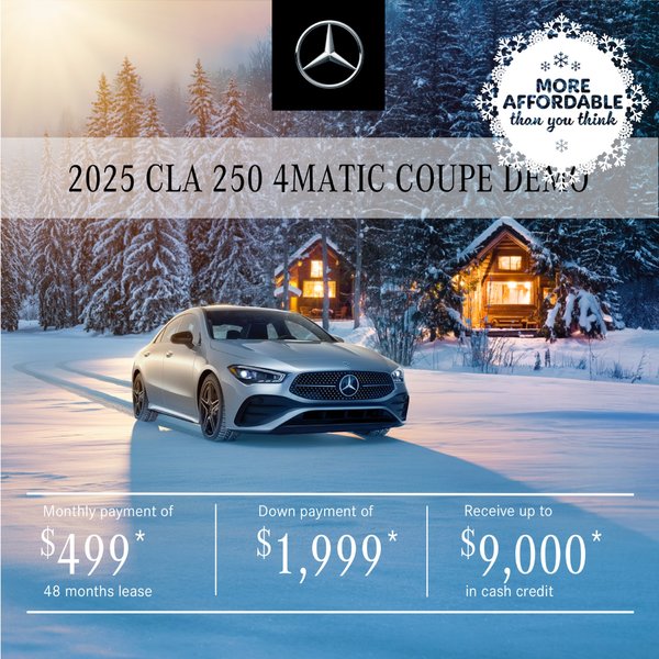 2025 CLA 250 4MATIC COUPE from $499/month*+tx