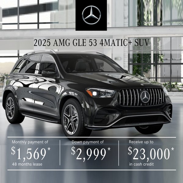 VUS AMG GLE53 4MATIC 2025 à partir de 1 569 $/ mois +tx
