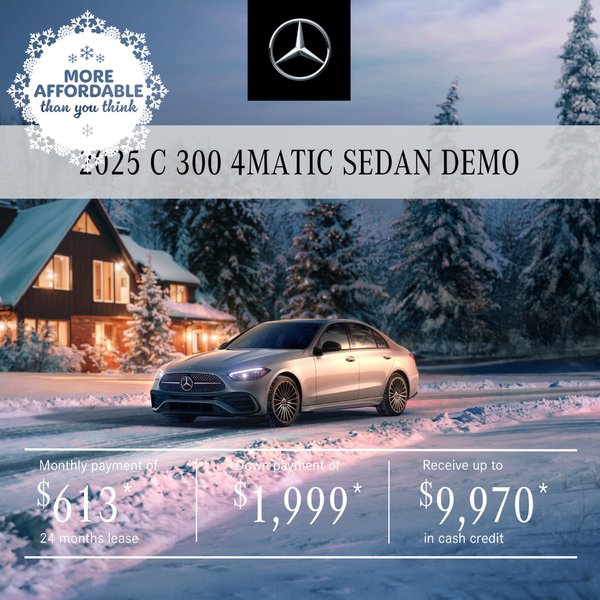 2025 C 300 4MATIC SEDAN from $613/month*+tx