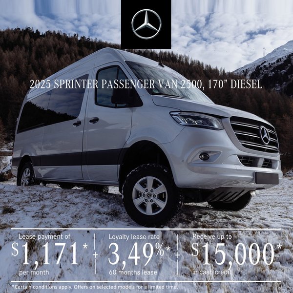 2025 SPRINTER 2500 Passenger Van from $1,171/month*+tx