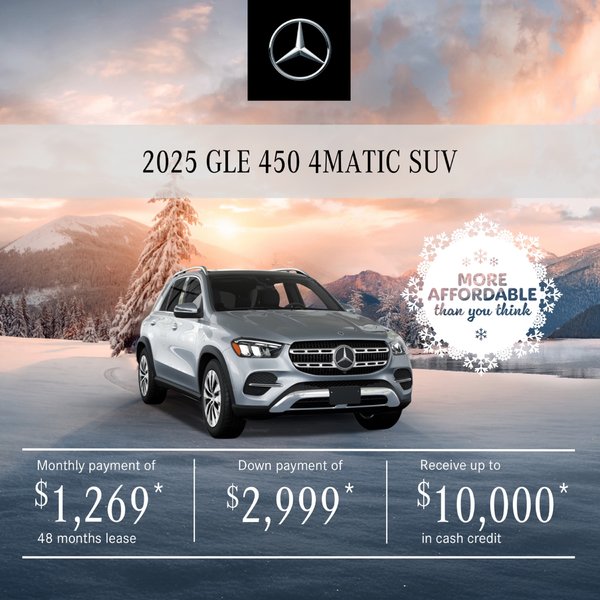 2025 GLE 450 4MATIC SUV from $1,269/monthly*+tx