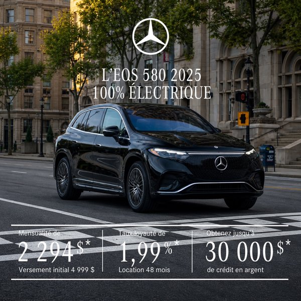 VUS EQS 580 4MATIC 2025 en location à partir de 2 294 $/mois + taxes*
