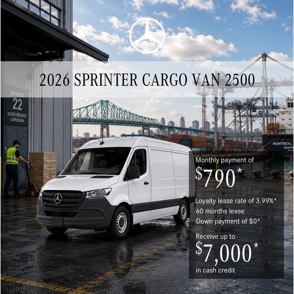 2026 Sprinter Cargo Van 2500 Standard Roof Diesel – 144