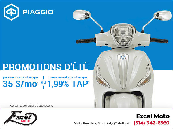 Piaggio promotions d'été