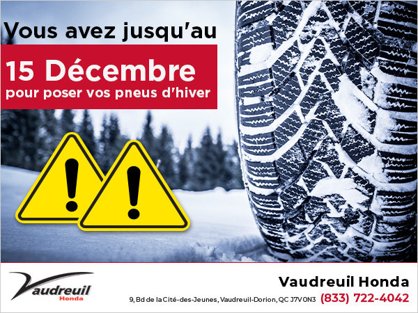 Alerte pneus d'hiver!
