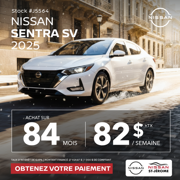 Obtenez la SENTRA SV 2025