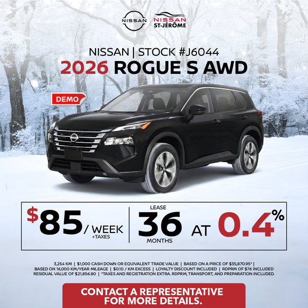 Get the 2026 Rogue S AWD Today!
