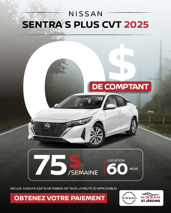 Obtenez la Sentra 2025 !