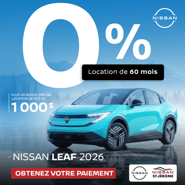 Obtenez la Nissan LEAF 2026