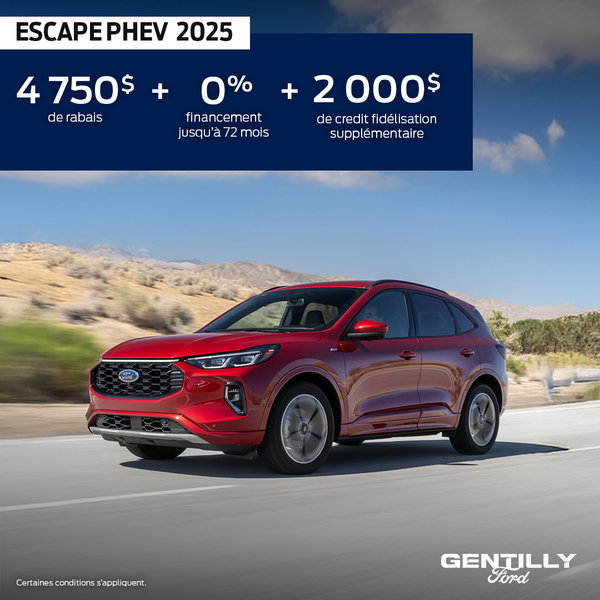 Escape PHEV 2025 Promotion Novembre