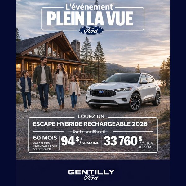 Offre Avril- Ford Escape PHEV