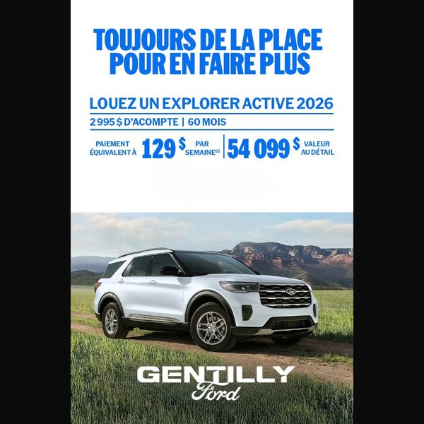 Promotion juillet 2026- Explorer 2026
