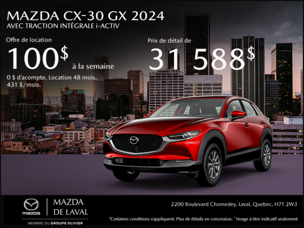 Procurez-vous le Mazda CX-30 2024!