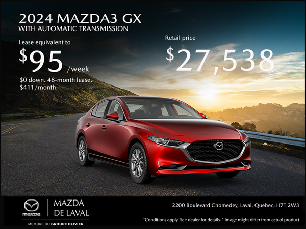 Get the 2024 Mazda3!
