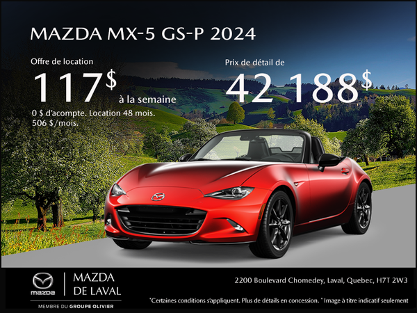 Procurez-vous le Mazda MX-5 2024!