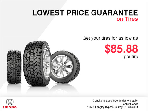 The Lowest Tire Price Guarantee