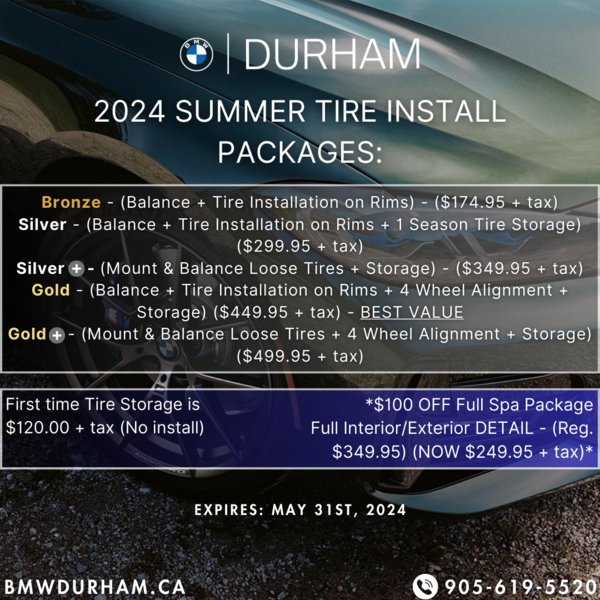 Summer Tire Install Packages