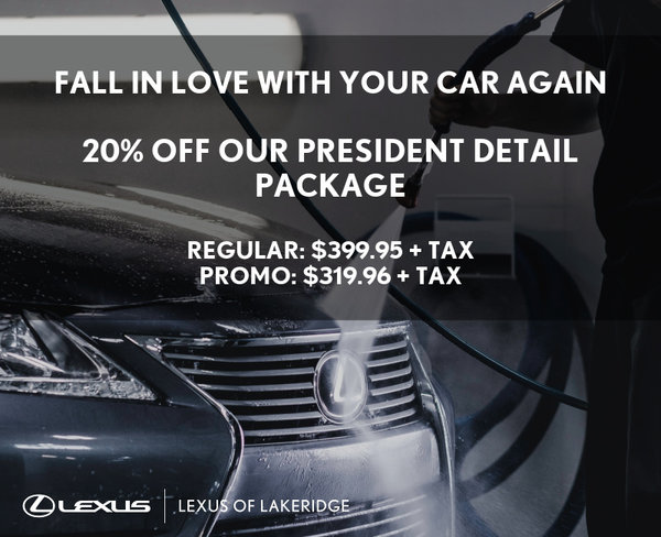 Lexus Presidential Detailing - Valid Until October 31st 2026