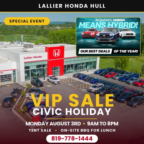 Civic Holiday VIP Sale