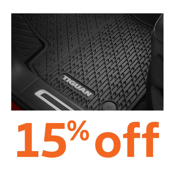 15% off all Volkswagen floor mats